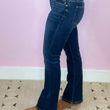 On A Mission Judy Blue Dark Wash Bootcut Jeans 30" Inseam - Jessi Jayne Boutique