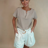 Palm Beach Polished Belted Shorts - Jessi Jayne Boutique