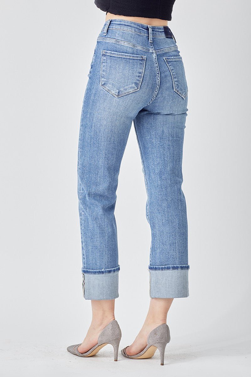 Classic And Trendy High Rise Wide Leg Straight Jeans - Jessi Jayne Boutique