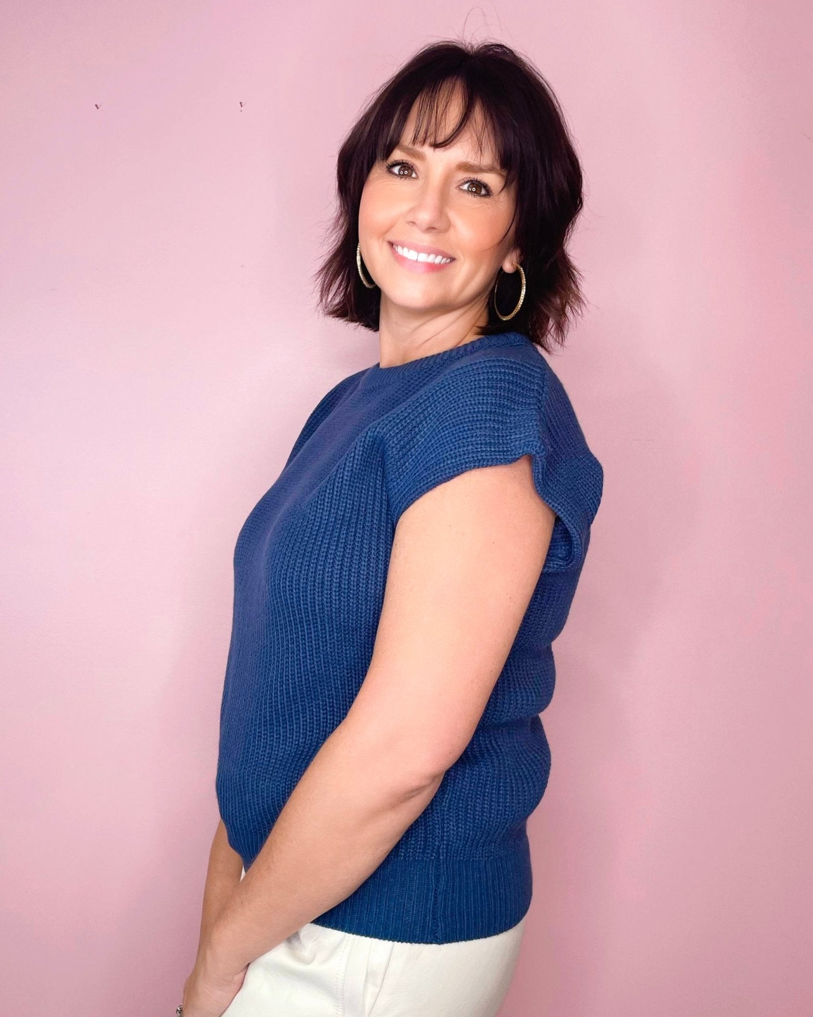 Day In and Day Out Blue Sweater top - Jessi Jayne Boutique