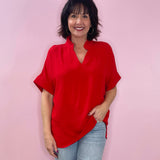 Chic Ease V - Neck Blouse (two colors) - Jessi Jayne Boutique