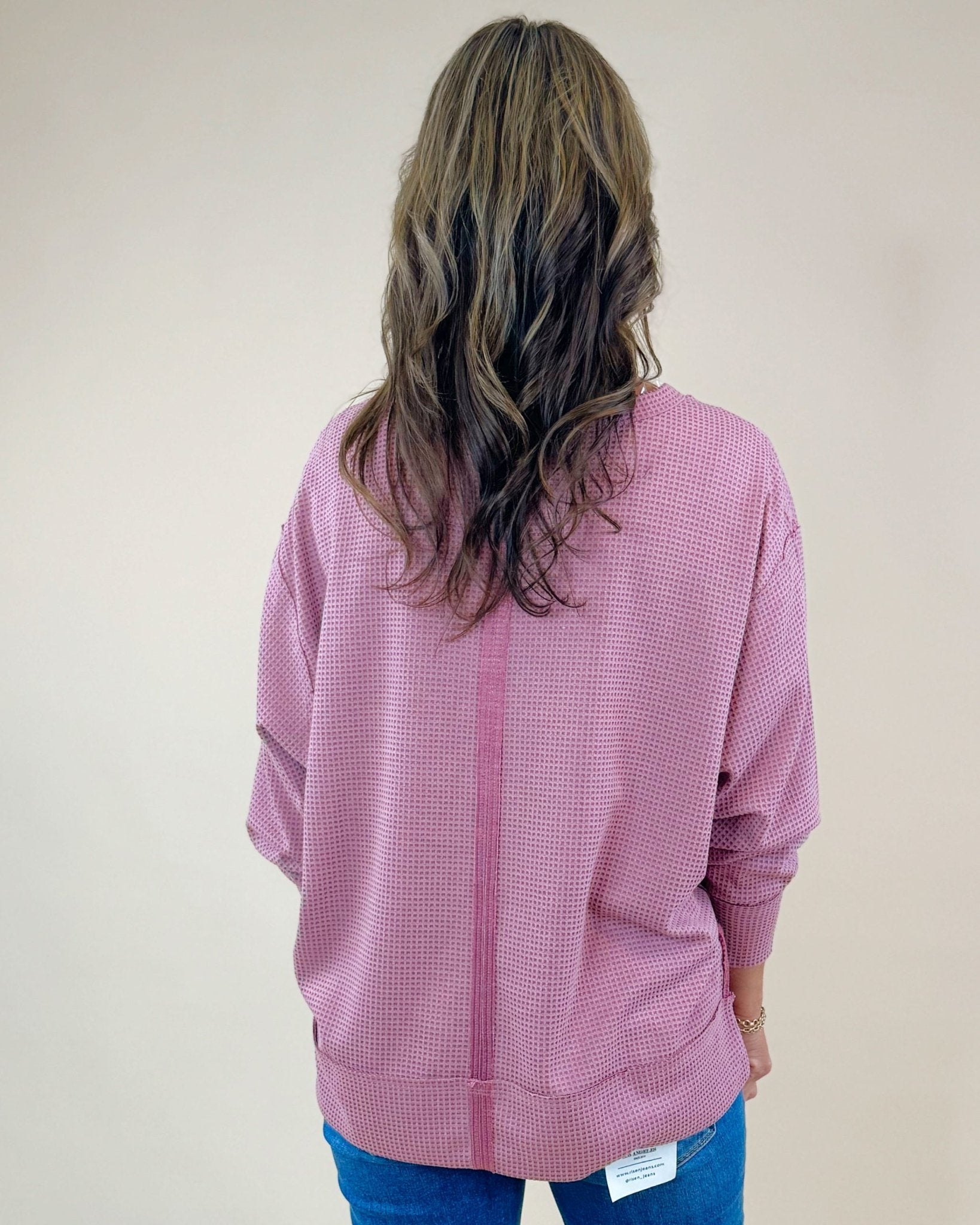 Stay Cozy Rose Waffle Pullover - Jessi Jayne Boutique