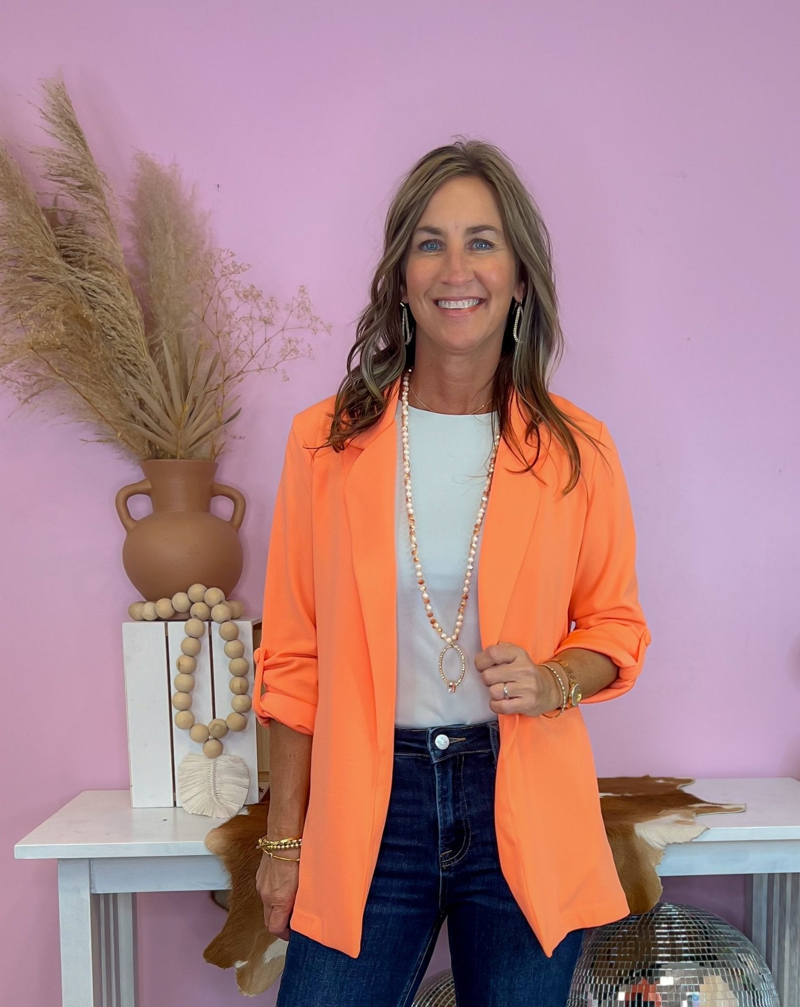 Persimmon Sweet Memories Stretch Blazer - Jessi Jayne Boutique