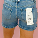 Risen Sunset Stroll Mid Rise Denim Shorts - Jessi Jayne Boutique