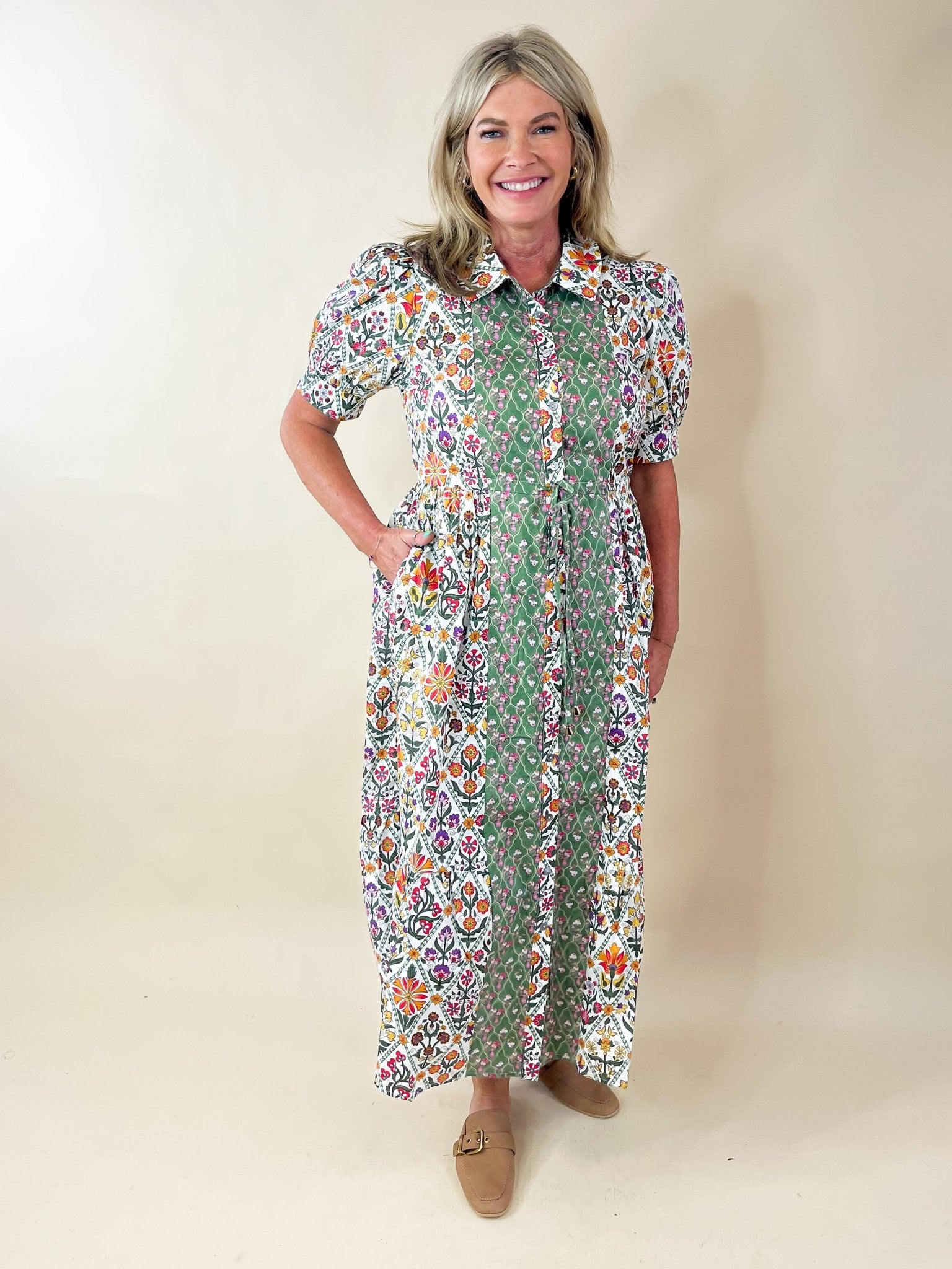 Botanical Tapestry Maxi Dress - Jessi Jayne Boutique
