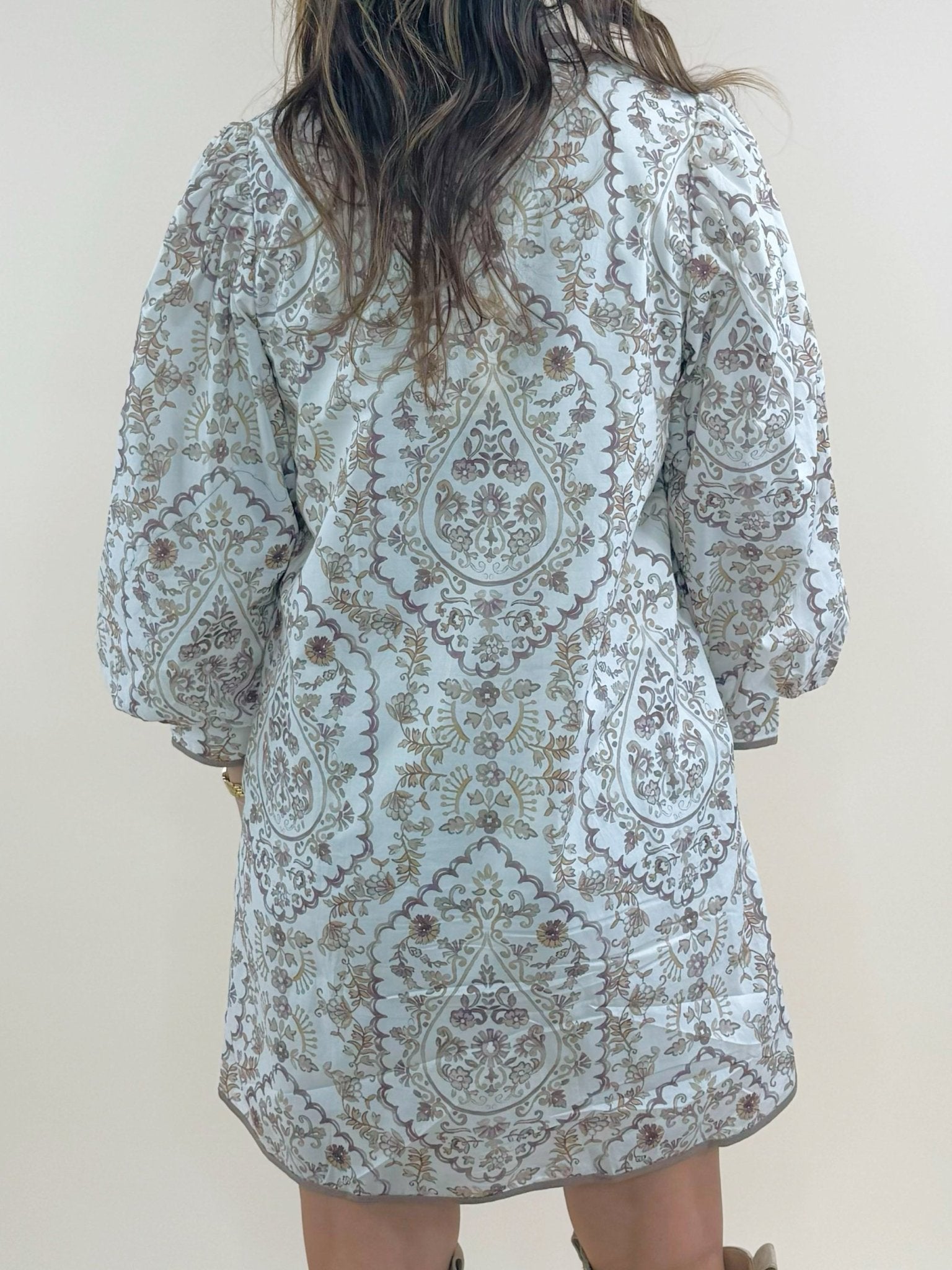 Ecru Elegance Zip Front Mini Dress - Jessi Jayne Boutique