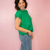 Elan Viscose short sleeve sweater vest - Jessi Jayne Boutique