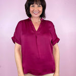 All The Pretty Places V Neck Cuff Sleeve Top (4 Colors) - Jessi Jayne Boutique