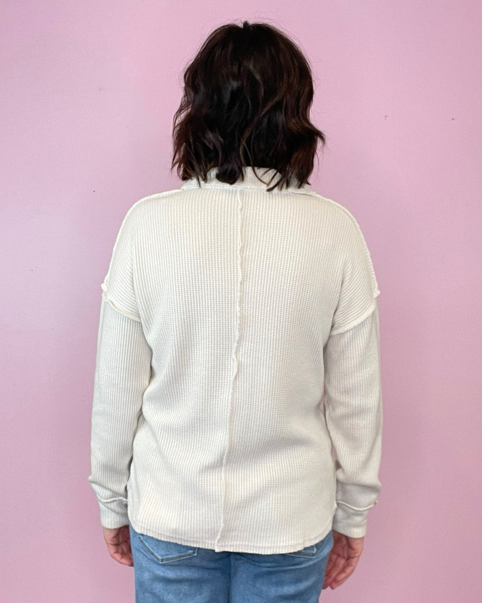 Emily Exposed Seam Collared Sweater (2 Colors) - Jessi Jayne Boutique