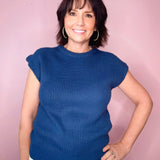 Day In and Day Out Blue Sweater top - Jessi Jayne Boutique