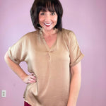 All The Pretty Places V Neck Cuff Sleeve Top (4 Colors) - Jessi Jayne Boutique