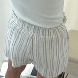Harbor Stripe High Waist Shorts - Jessi Jayne Boutique