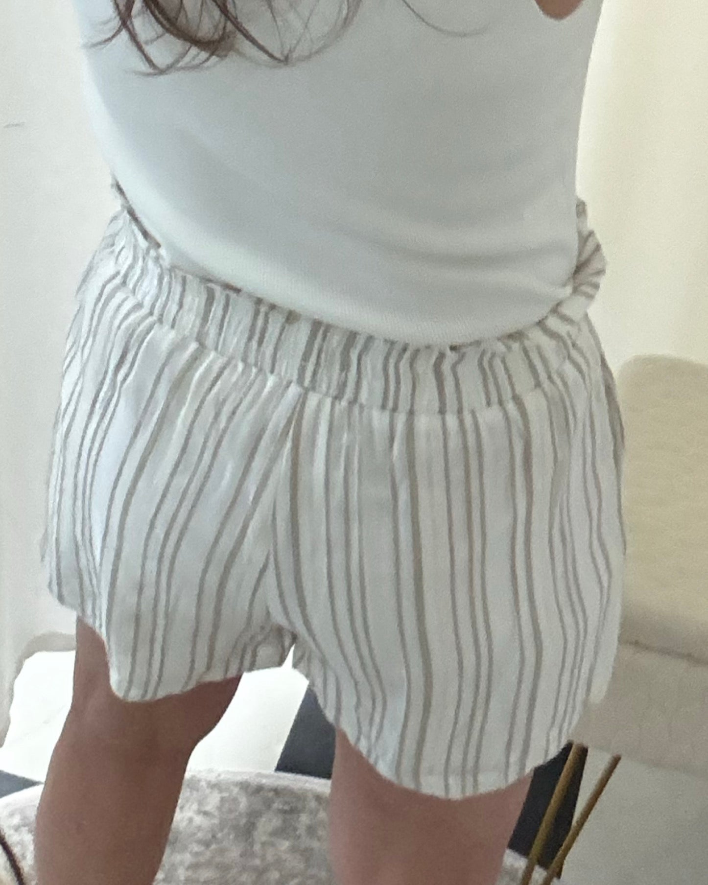 Harbor Stripe High Waist Shorts - Jessi Jayne Boutique