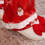 Santa's Signature Bow Ruffle Pajama Set - Jessi Jayne Boutique