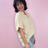 Chic Ease V - Neck Blouse (two colors) - Jessi Jayne Boutique