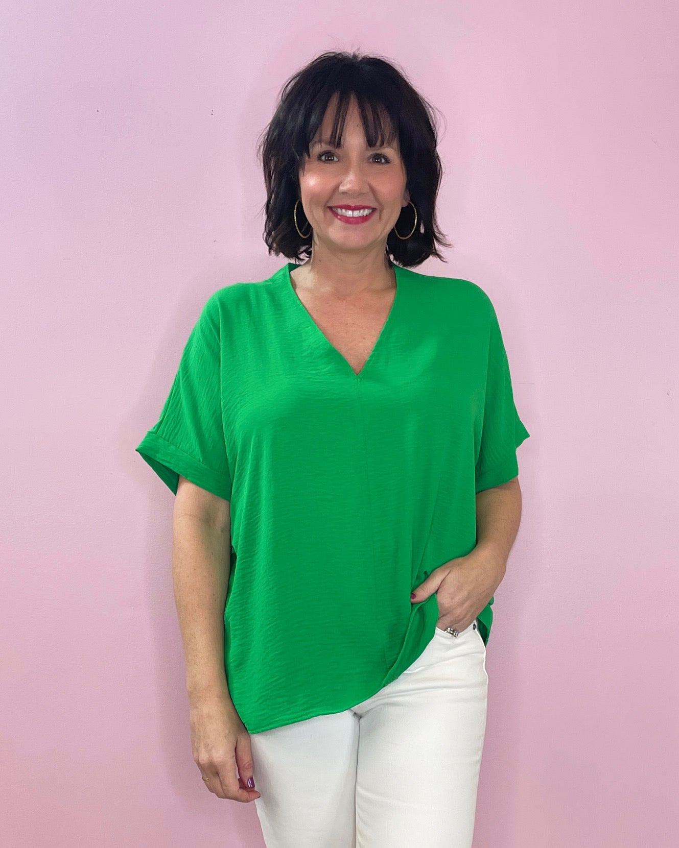 Effortless Flow V - Neck Top (four colors) - Jessi Jayne Boutique