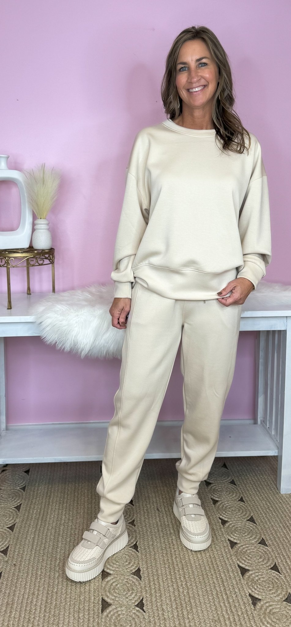 Sporty Chic Oatmeal Jogger Set - Jessi Jayne Boutique