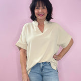 Chic Ease V - Neck Blouse (two colors) - Jessi Jayne Boutique