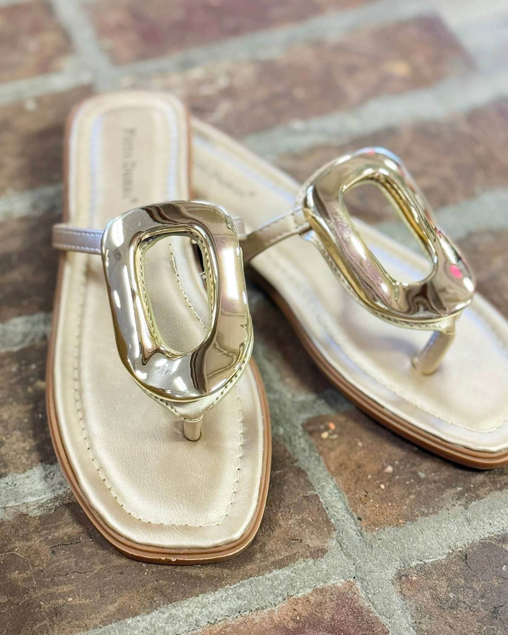 Empress Gold Flat Sandals - Jessi Jayne Boutique