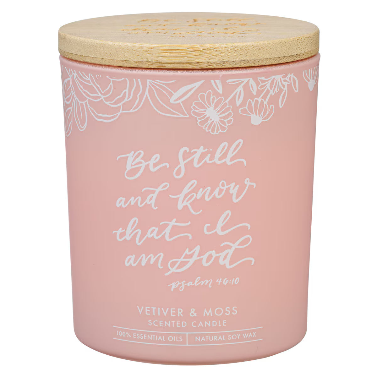 Be Still and Know Vetiver and Moss Candle in a Glass Jar - Psalm 46:10 - Jessi Jayne Boutique