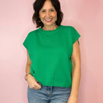 Elan Viscose short sleeve sweater vest - Jessi Jayne Boutique