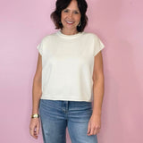 Elan Viscose short sleeve sweater vest - Jessi Jayne Boutique