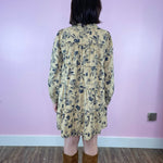 Whatever You Feel Navy Taupe Floral Dress - Jessi Jayne Boutique