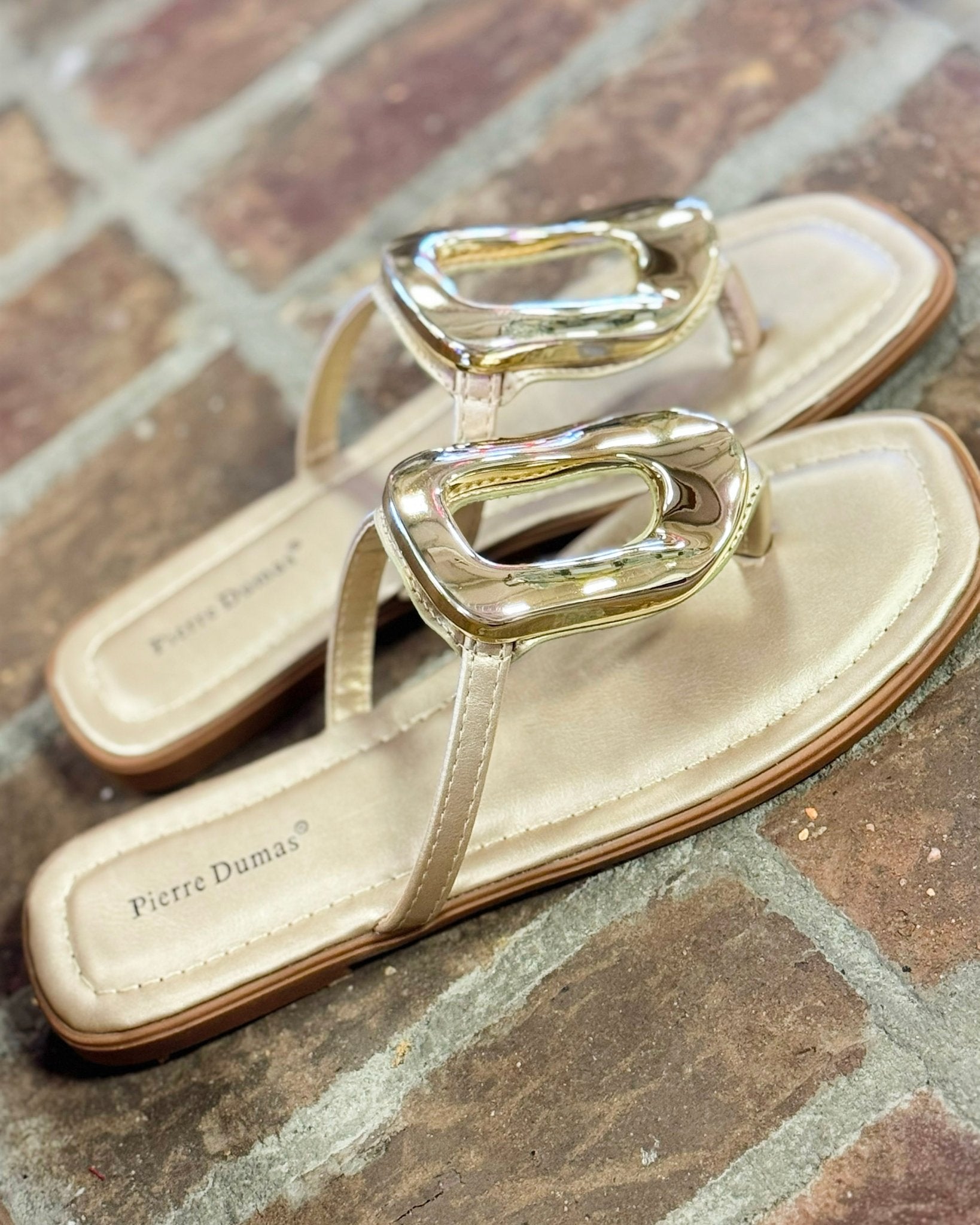 Empress Gold Flat Sandals - Jessi Jayne Boutique