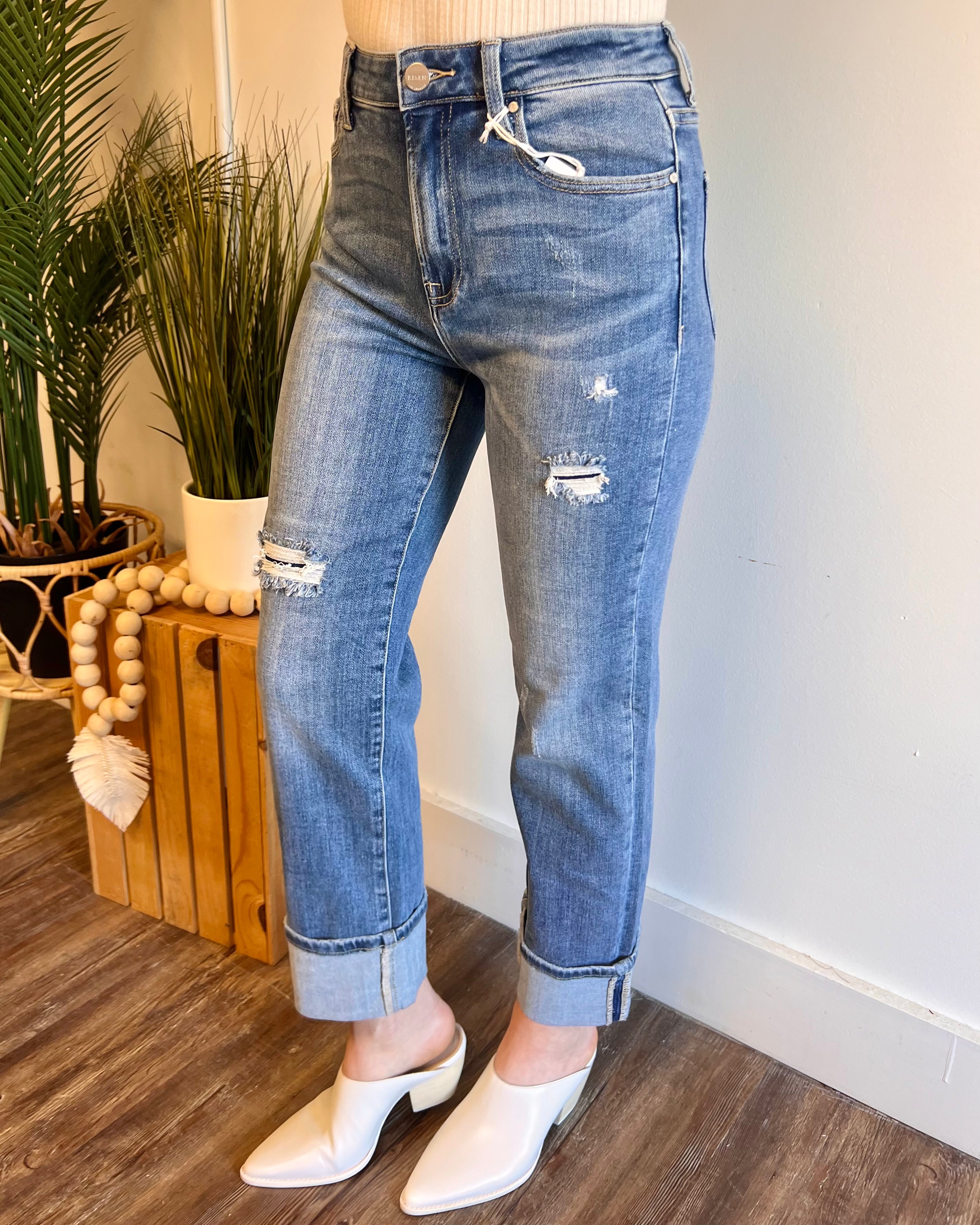 Classic And Trendy High Rise Wide Leg Straight Jeans - Jessi Jayne Boutique