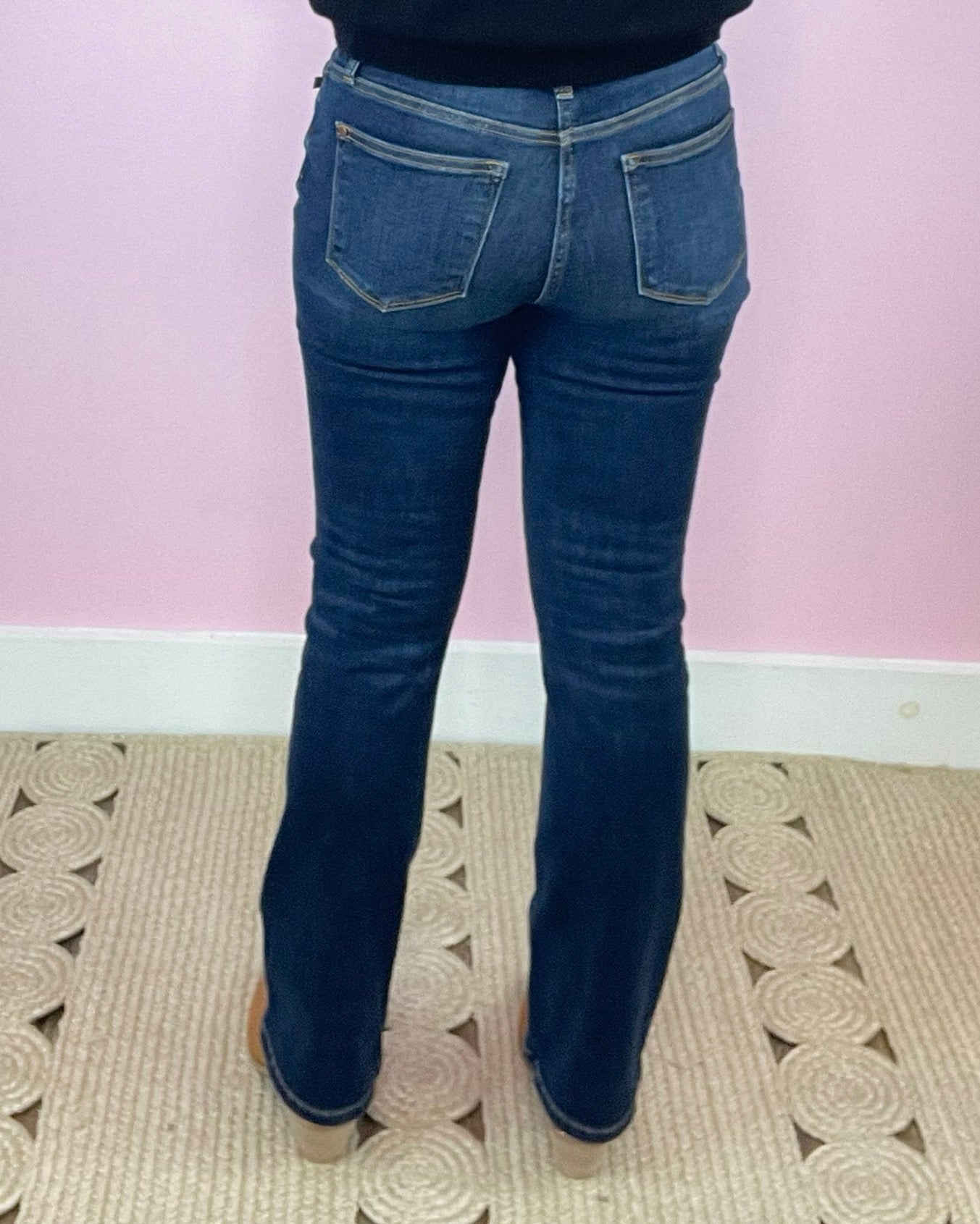 On A Mission Judy Blue Dark Wash Bootcut Jeans 30" Inseam - Jessi Jayne Boutique