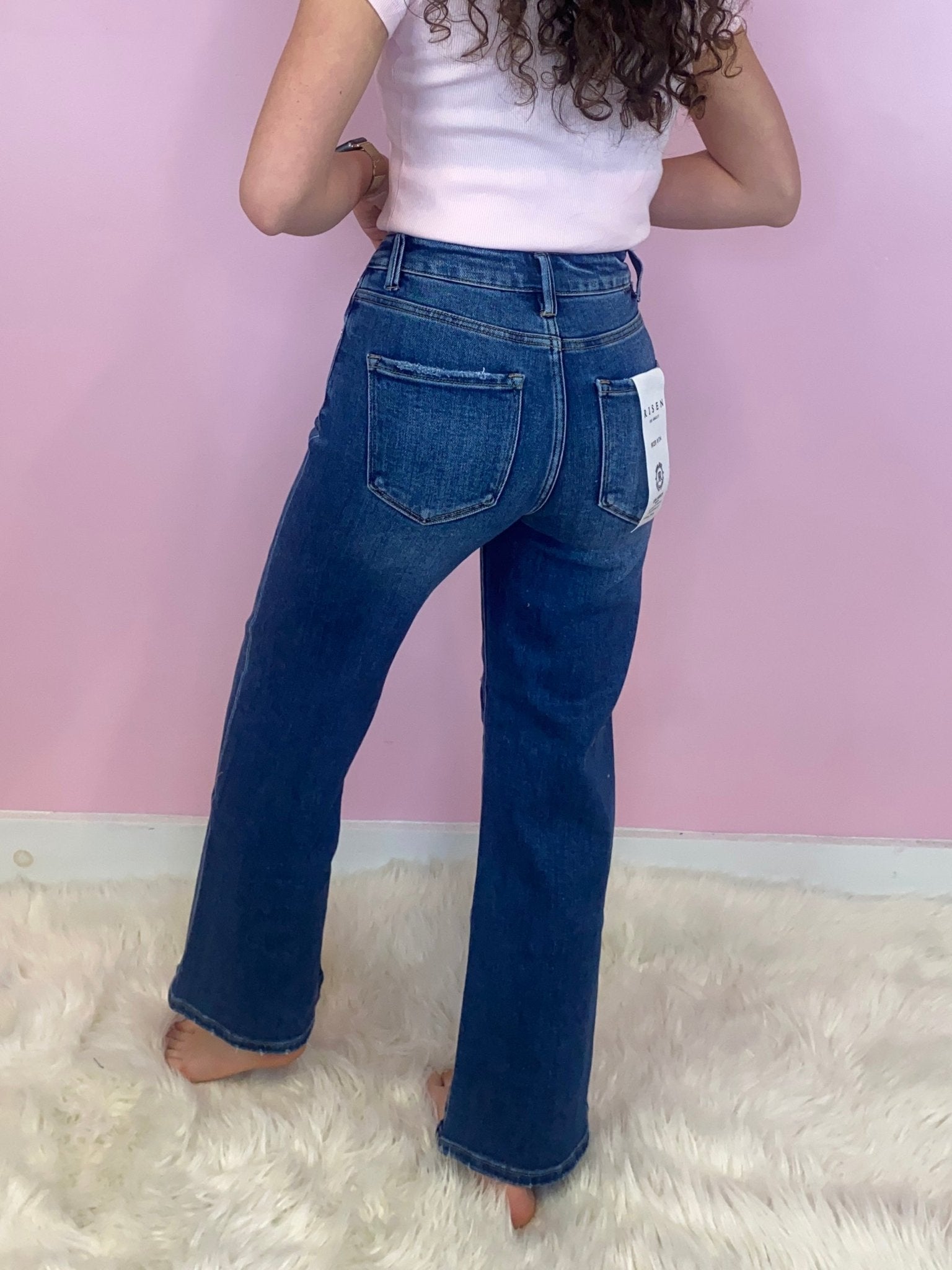 Risen Unmatched High Rise Wide Leg Crop Jean - Jessi Jayne Boutique