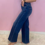 Risen Unmatched High Rise Wide Leg Crop Jean - Jessi Jayne Boutique