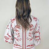 Vintage Vine Puff Sleeve Sweater - Jessi Jayne Boutique