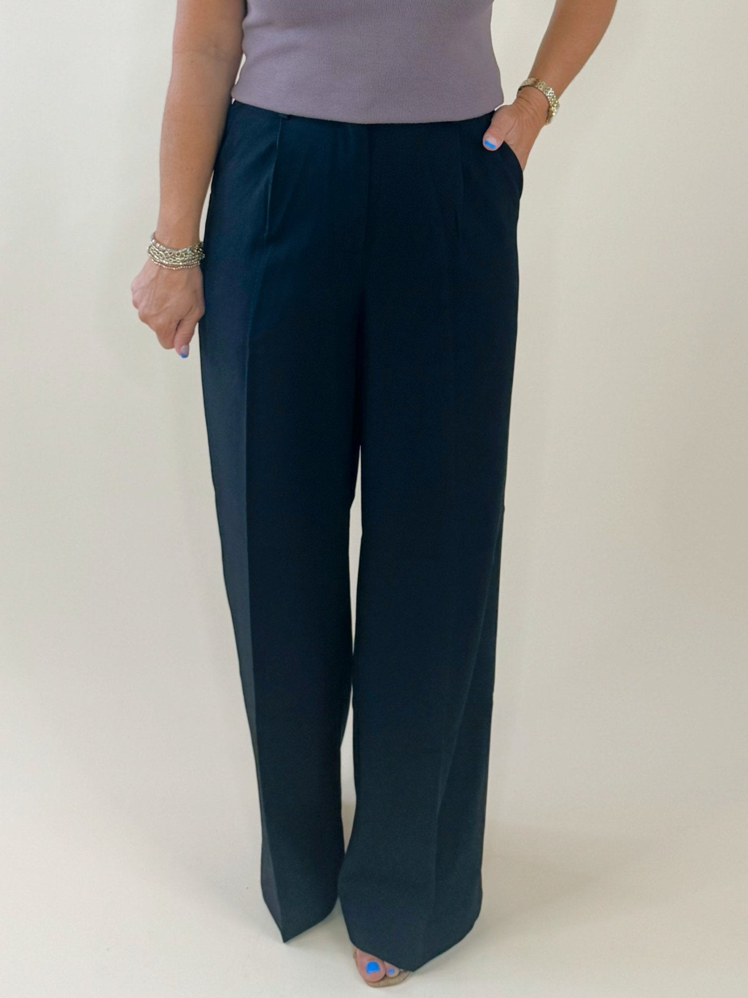 Tailored Wide - Leg Trousers - 3 Colors Available - Jessi Jayne Boutique