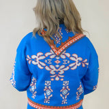 Sapphire Medallion Knit Sweater - Jessi Jayne Boutique
