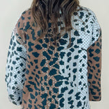 Wild Mosaic Mock Neck Sweater - Jessi Jayne Boutique
