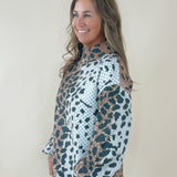 Wild Mosaic Mock Neck Sweater - Jessi Jayne Boutique