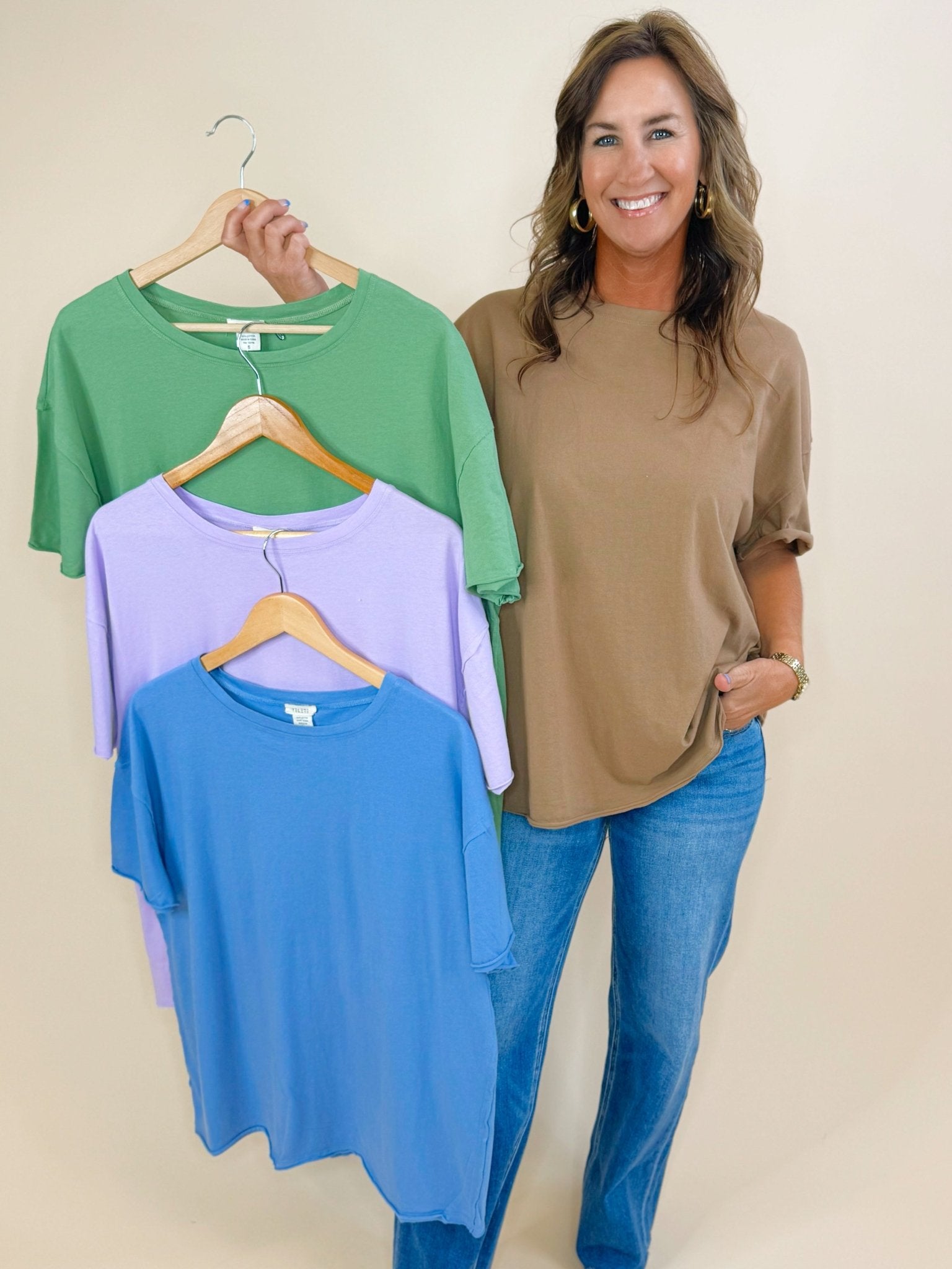 On Repeat Raw Hem Tee - Jessi Jayne Boutique