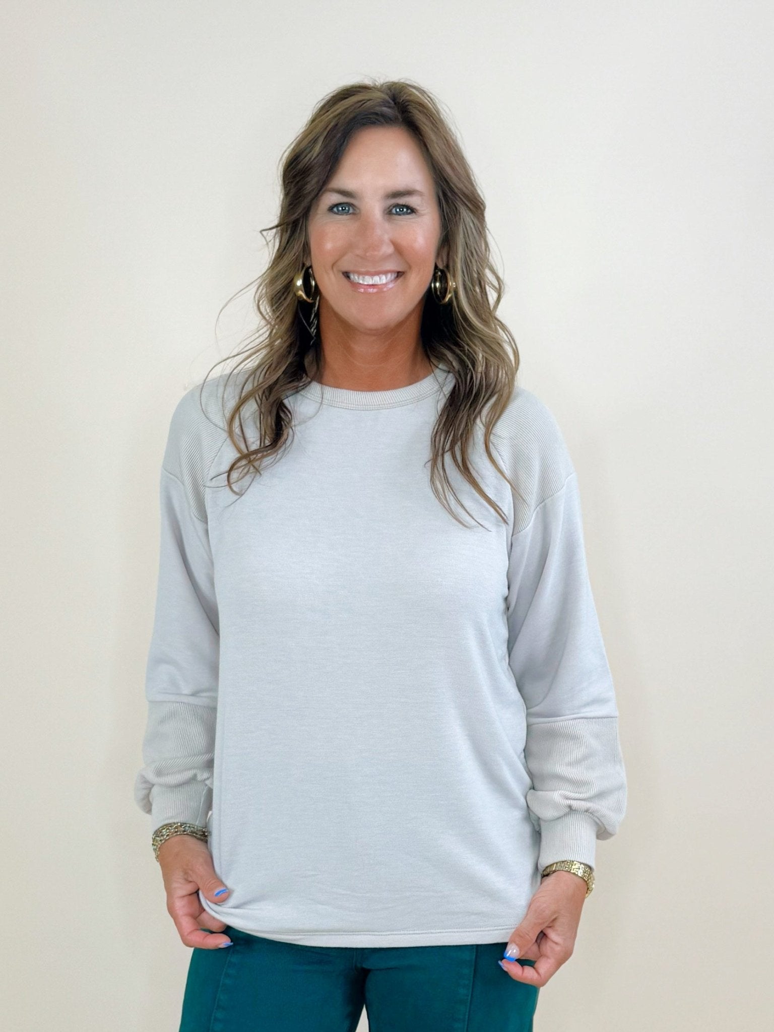 Soft Whisper Contrast Rib Top - Jessi Jayne Boutique