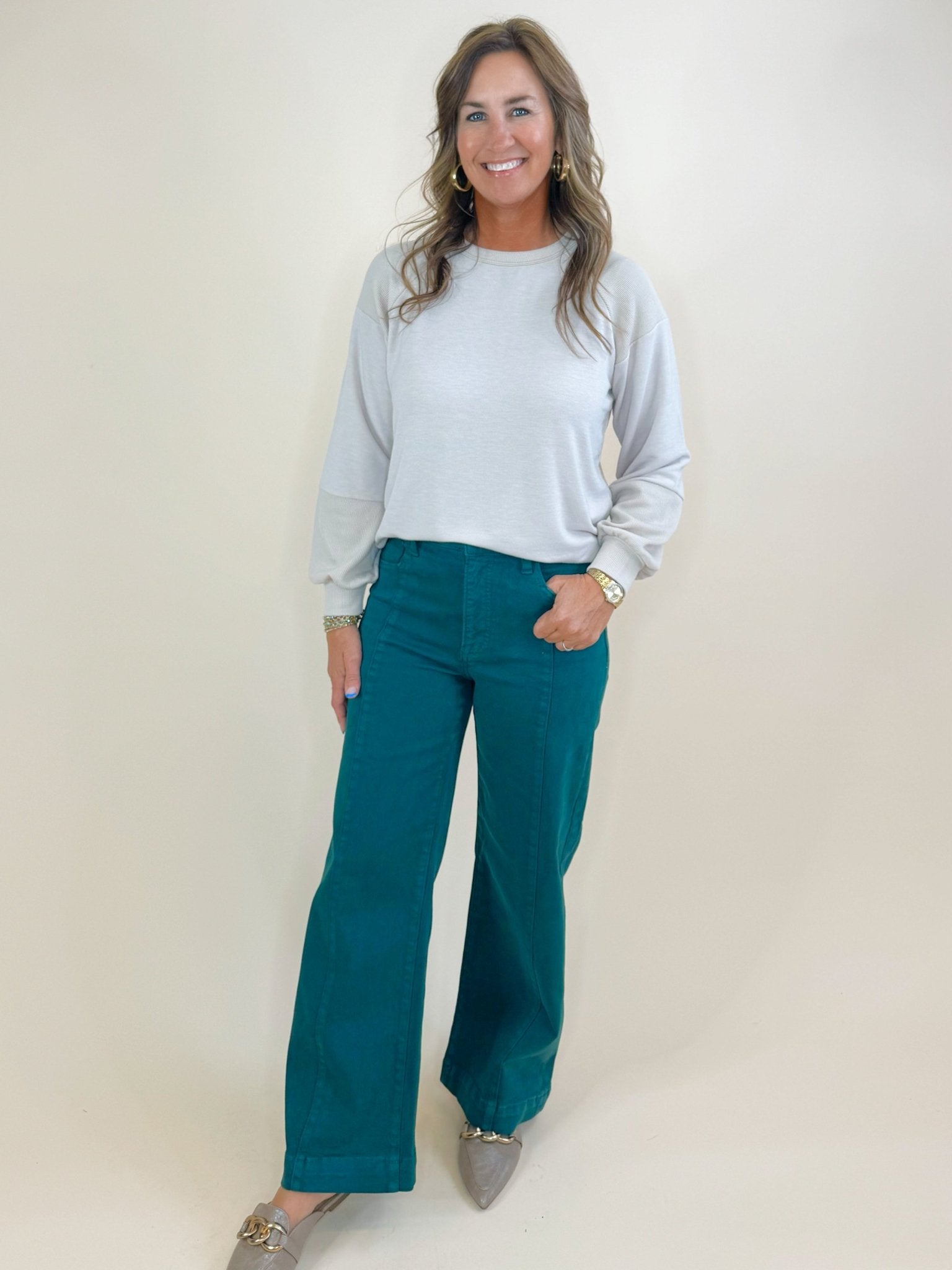 Soft Whisper Contrast Rib Top - Jessi Jayne Boutique