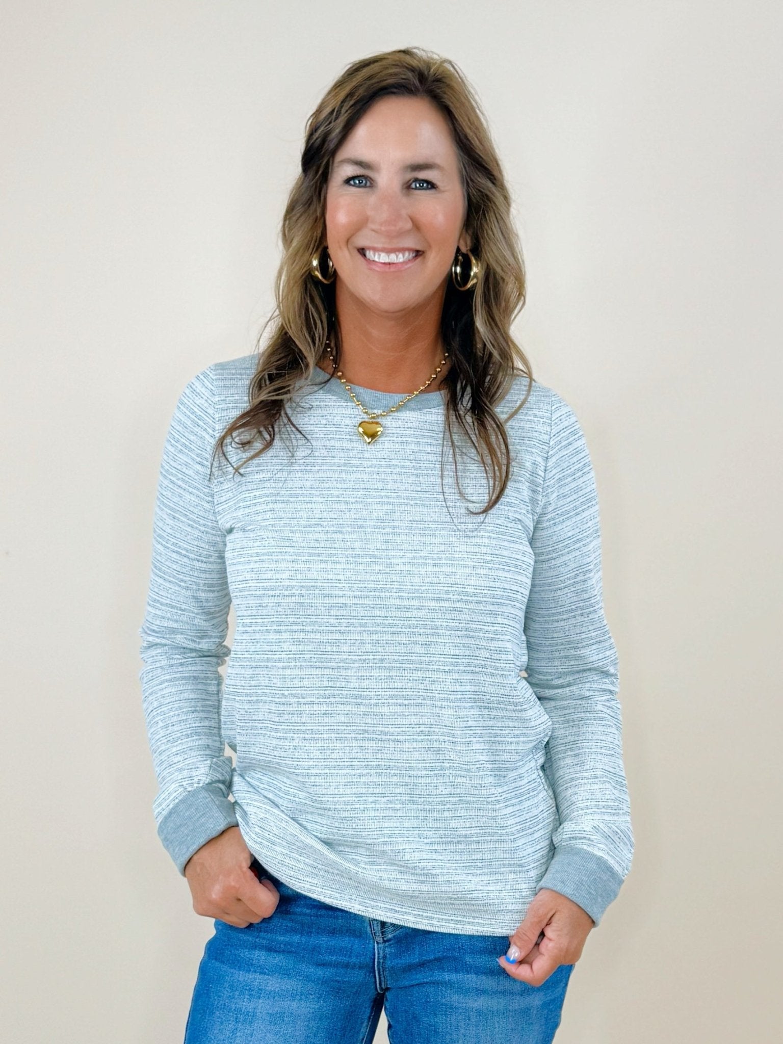 Silver Lining Knit Long Sleeve Top - Jessi Jayne Boutique