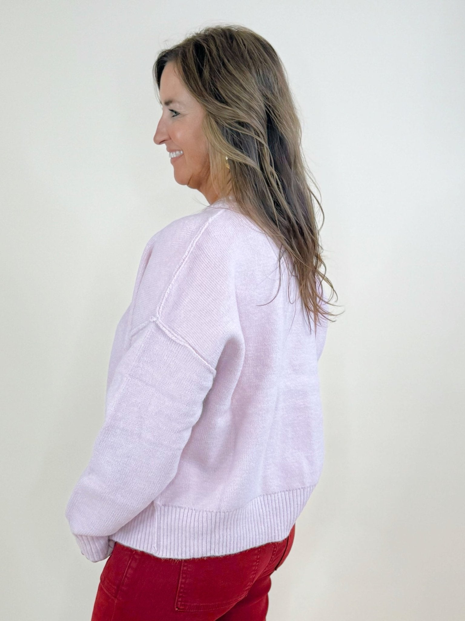 Santa Baby Pink Sweater - Jessi Jayne Boutique