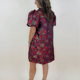 Vienna Floral Jacquard Event Dress - Jessi Jayne Boutique