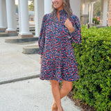 Midnight Petals Corduroy Dress - Jessi Jayne Boutique