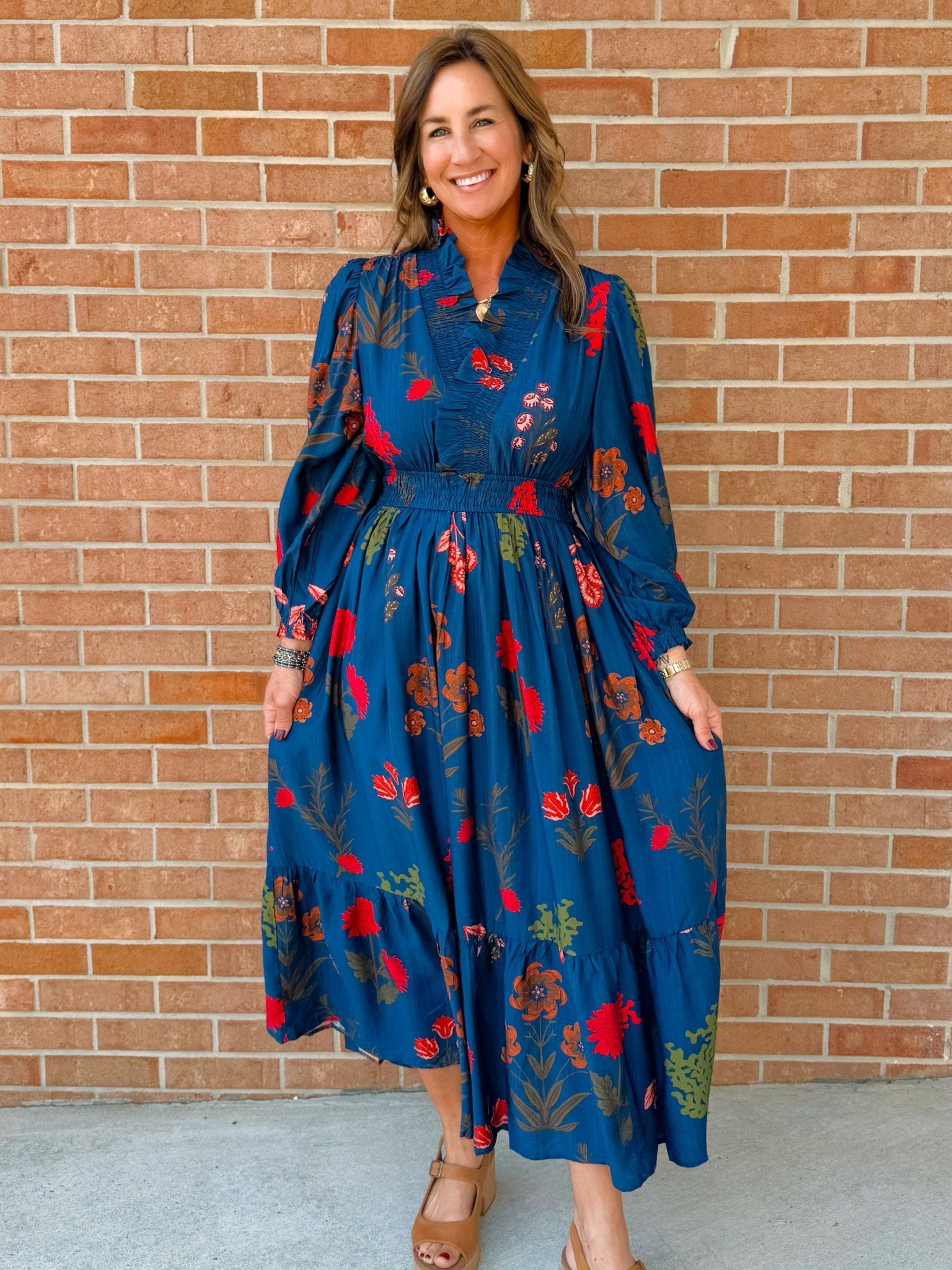 Elora Bloom Navy Maxi Dress - Jessi Jayne Boutique