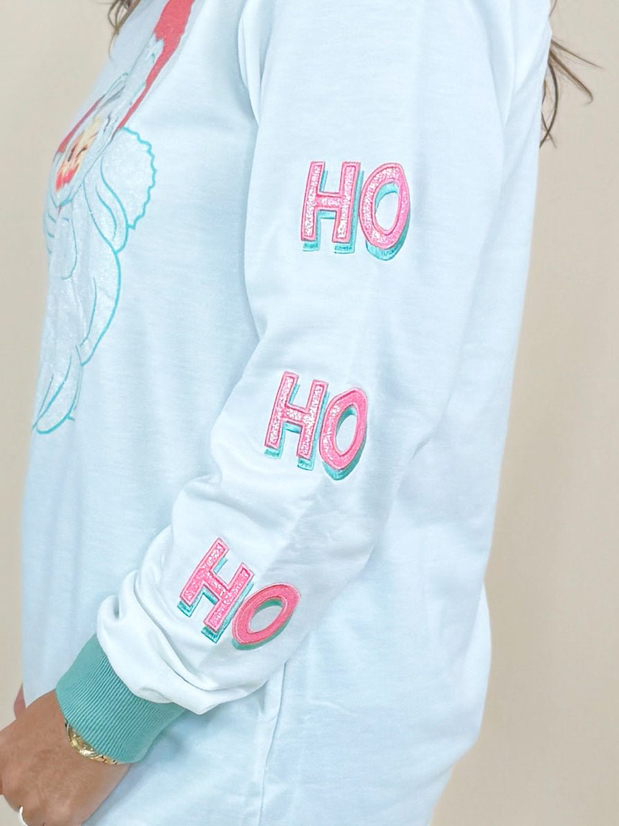 Santa’s Wink Long Sleeve Top - Jessi Jayne Boutique