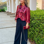 Camille Ruffle Detail Blouse - Jessi Jayne Boutique