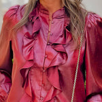 Camille Ruffle Detail Blouse - Jessi Jayne Boutique