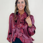 Camille Ruffle Detail Blouse - Jessi Jayne Boutique