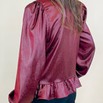 Camille Ruffle Detail Blouse - Jessi Jayne Boutique